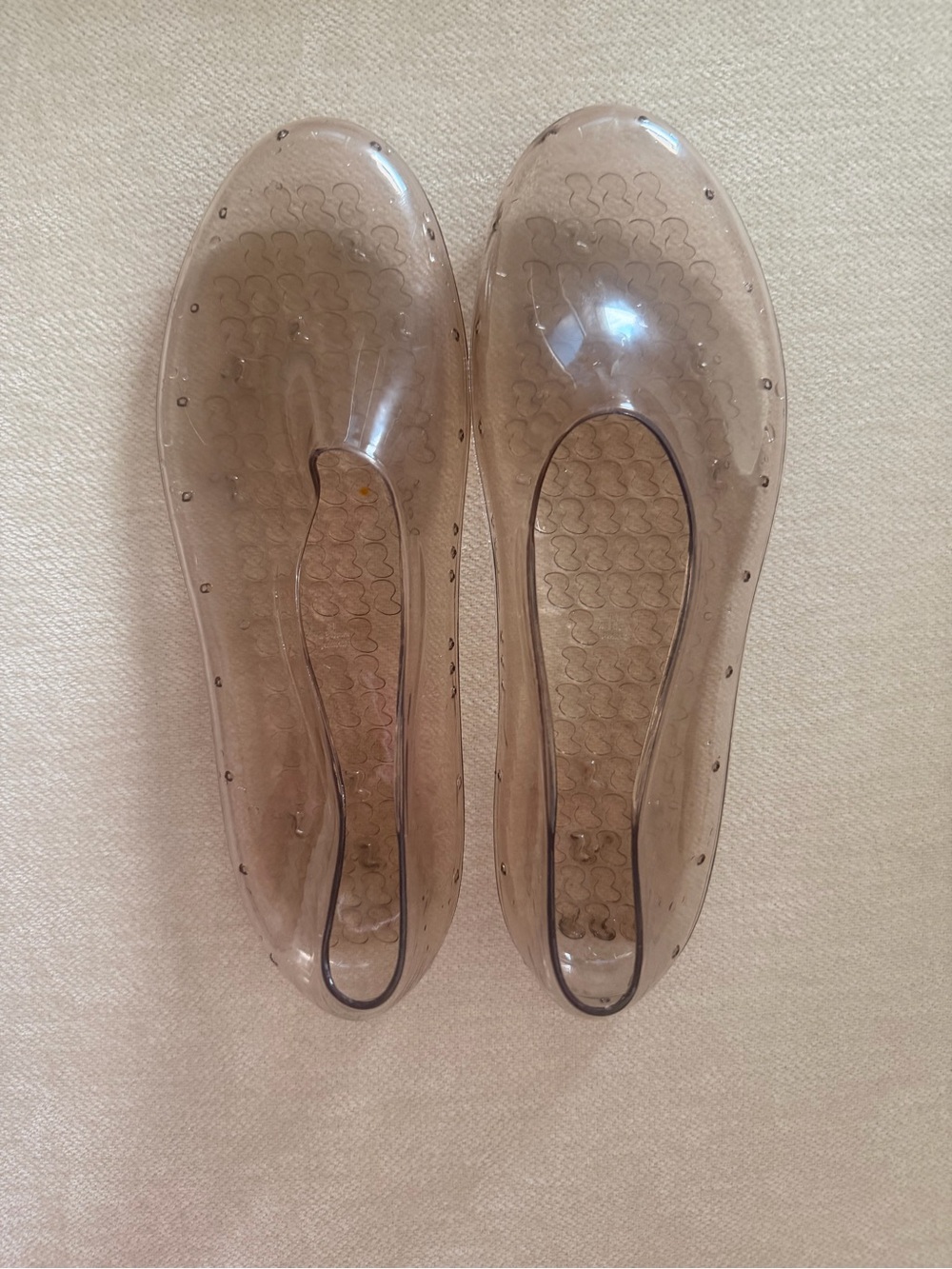 SKIMS Clear Ballet Flats in Nude-Tone Transparent - Picture 9 of 12